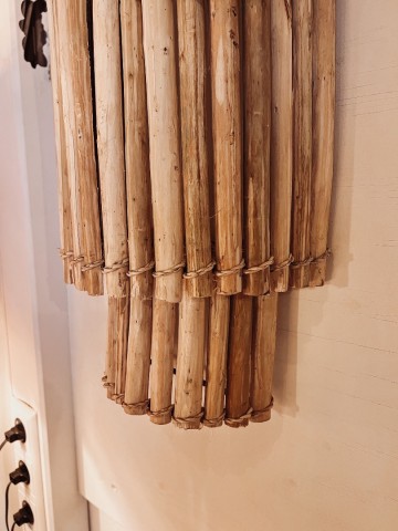 Wandlamp hout 1   mocha fashion